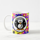 Gray Awareness Ribbon Penguin Koffiemok (Links)