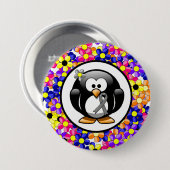 Gray Awareness Ribbon Penguin Ronde Button 7,6 Cm (Voorkant /achterkant)