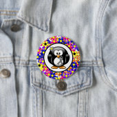 Gray Awareness Ribbon Penguin Ronde Button 7,6 Cm (In situ)