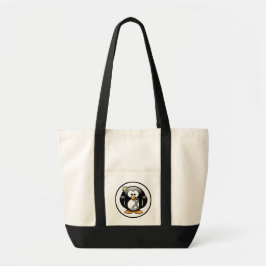 Gray Awareness Ribbon Penguin Tote Bag