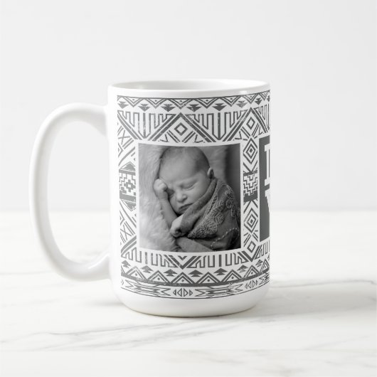 Gray Aztec Pattern | HOUD met foto's Koffiemok (Links)
