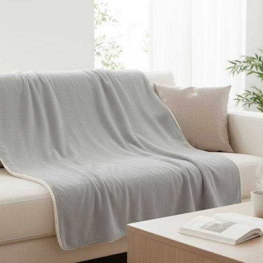 Gray Baby Blanket, Elegant and Modern  Sherpa Deken