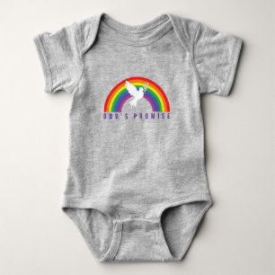 Gray Baby Snap T-shirt God's belofte regenboog met