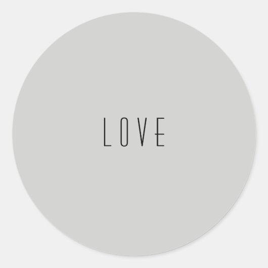 Gray Background Love Sticker (Voorkant)