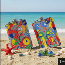 gray Background Primary Color Abstract Shapes Heupfles