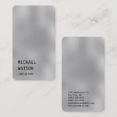 Gray Background Simple Plain Trendy Consultant Visitekaartje (Voorkant / Achterkant)