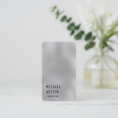 Gray Background Simple Plain Trendy Consultant Visitekaartje (Staand voorkant)