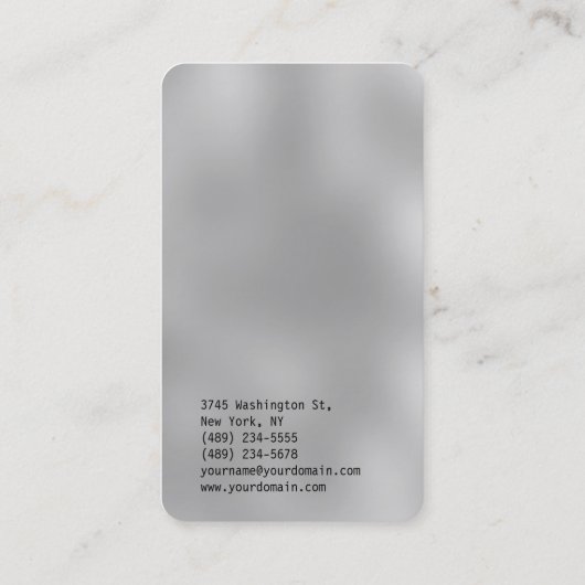 Gray Background Simple Plain Trendy Consultant Visitekaartje (Achterkant)