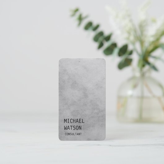 Gray Background Simple Plain Trendy Consultant Visitekaartje (Staand voorkant)