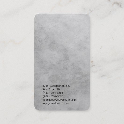 Gray Background Simple Plain Trendy Consultant Visitekaartje (Achterkant)