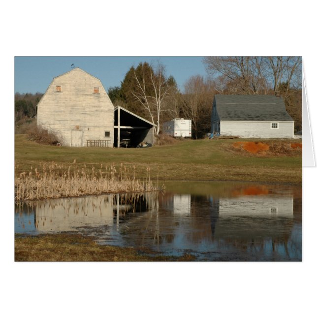 Gray Barn - Reflecties van de Serenity in Pond Car (Voorkant Horizontaal)