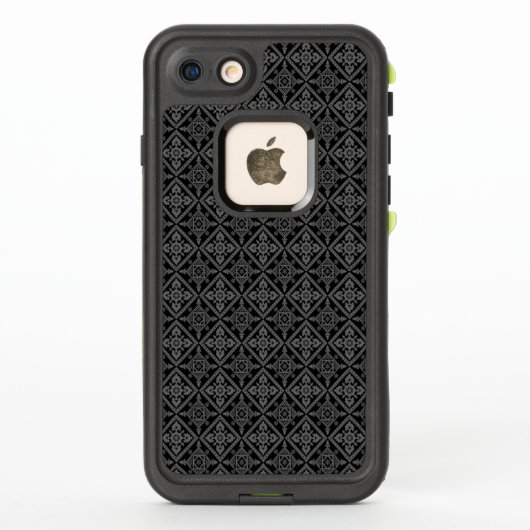 Gray Baroque Pattern op Black (Achterkant)