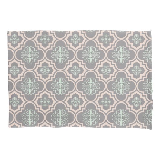 Gray Baroque Royal Damask Kussensloop (Voorkant)