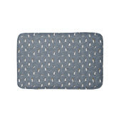 Gray Bath Mat met schattige pinguïns (Voorkant)