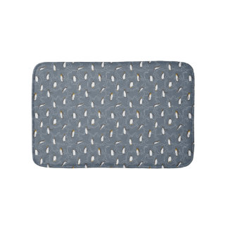 Gray Bath Mat met schattige pinguïns
