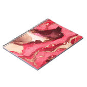 Gray Batik Illustration. White Silky Texture. Roos Notitieboek (Linkerzijde)