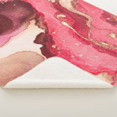 Gray Batik Illustration. White Silky Texture. Roos Sherpa Deken (3/4)