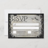 Gray Bats Gothic Matching RSVP-kaart RSVP Kaartje (Voorkant)