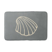 Gray Beach Seashell Zee Bathroom Rug Bath Mat (Voorkant)