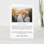 Gray Beauful Arch Photo Wedding Program Programma (Achterkant)
