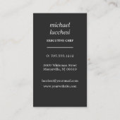 Gray Beige Cutlery | Chef Catering Food Restaurant Visitekaartje (Achterkant)