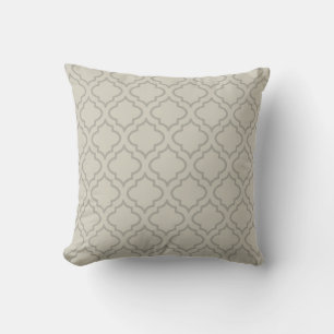 Gray Beige Pattern Pillow Kussen