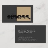 Gray Beige Personal Trainer Fitness Visitekaartje (Voorkant / Achterkant)