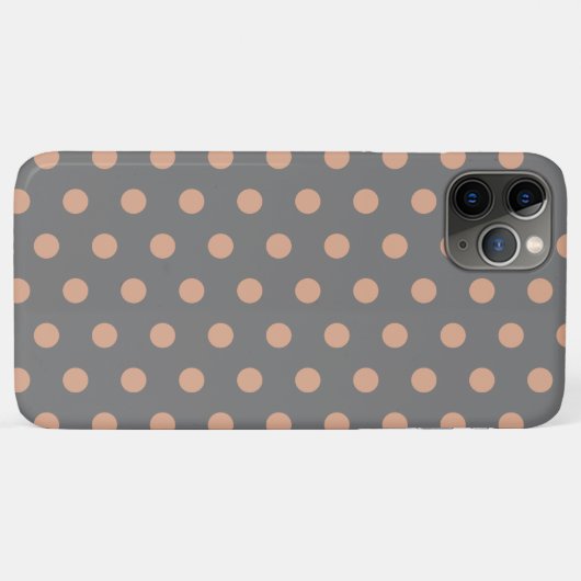 Gray Beige Polka Dot Hoesje-Mate iPhone Case (Achterkant (horizontaal))