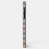 Gray Beige Polka Dot Hoesje-Mate iPhone Case (Achterkant/links)