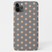 Gray Beige Polka Dot Hoesje-Mate iPhone Case (Achterkant)