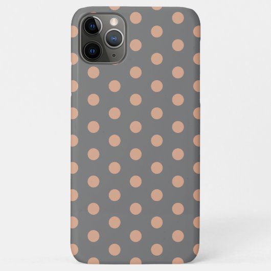 Gray Beige Polka Dot Hoesje-Mate iPhone Case (Achterkant)