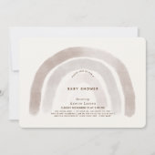 Gray Beige Rainbow Waterverf Baby shower Kaart (Voorkant)
