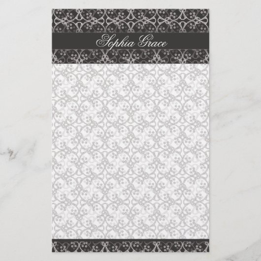 Gray Berry Cluster Stationery Briefpapier (Voorkant)