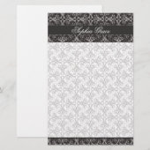 Gray Berry Cluster Stationery Briefpapier (Voorkant / Achterkant)