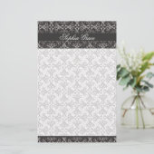 Gray Berry Cluster Stationery Briefpapier (Staand voorkant)