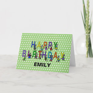 Gray Birthday Mice op Polka Dots Kaart