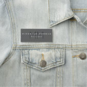 Gray Black Bold Monogram Modern minimalist Naamplaatje (In situ)