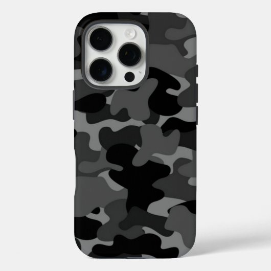Gray Black Camo Case-Mate iPhone Case (Achterkant)