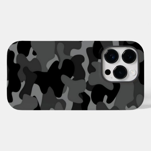 Gray Black Camo Case-Mate iPhone Case (Achterkant (horizontaal))