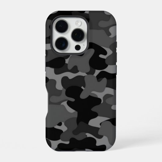 Gray Black Camo iPhone Hoesje (Achterkant)