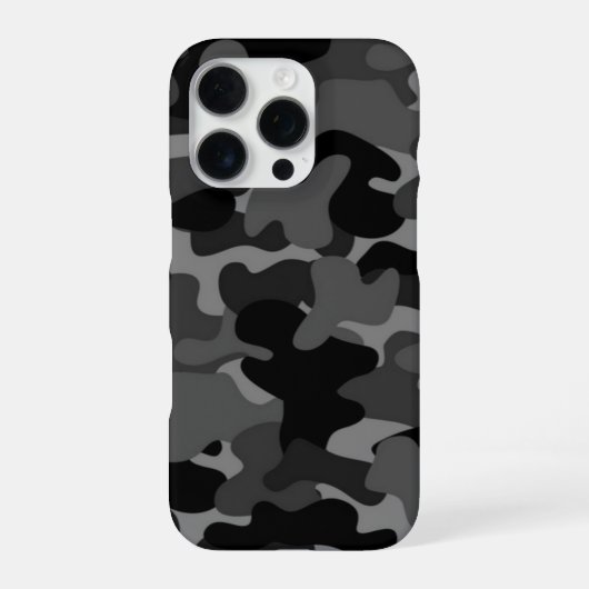 Gray Black Camo iPhone Hoesje (Achterkant)