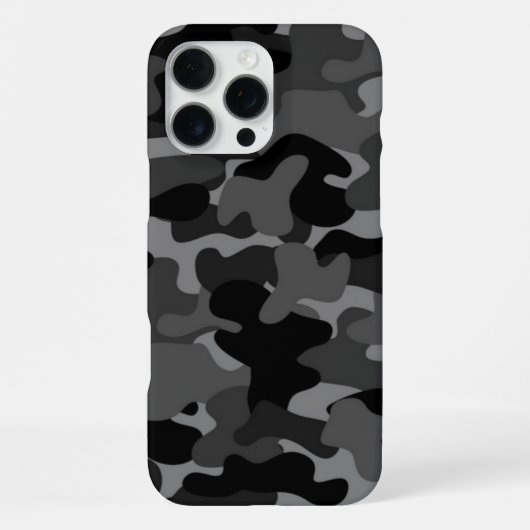 Gray Black Camo iPhone Hoesje (Achterkant)