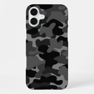 Gray Black Camo iPhone 16 Plus Hoesje
