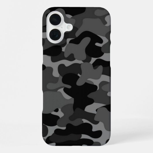 Gray Black Camo iPhone Hoesje (Achterkant)