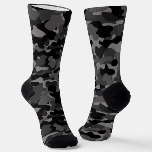 Gray Black Camo Sokken (Gebogen)