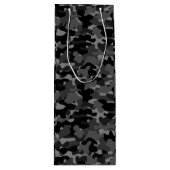 Gray Black Camo Wijn Cadeautas (Voorkant)