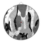 Gray & Black Camouflage Dart Board Dartbord (Voorkant)