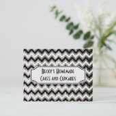 Gray Black Chevron Weathered Barnwood Recipard Briefkaart (Staand voorkant)