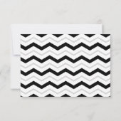 Gray & Black Chevron Weddenschappen RSVP-kaarten RSVP Kaartje (Achterkant)