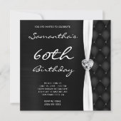 Gray Black Diamond Pattern Ombre Folie Birthday Kaart (Voorkant)